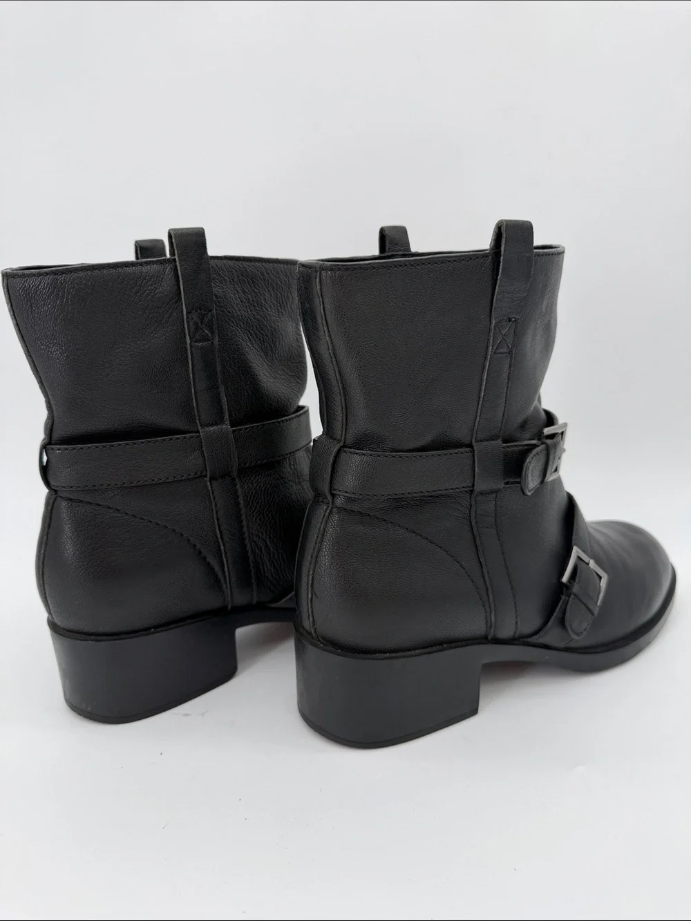 Cole Haan Fabrizia X Nike Buckle Moto Pull On Ankle Boots Women's Size 9.5B